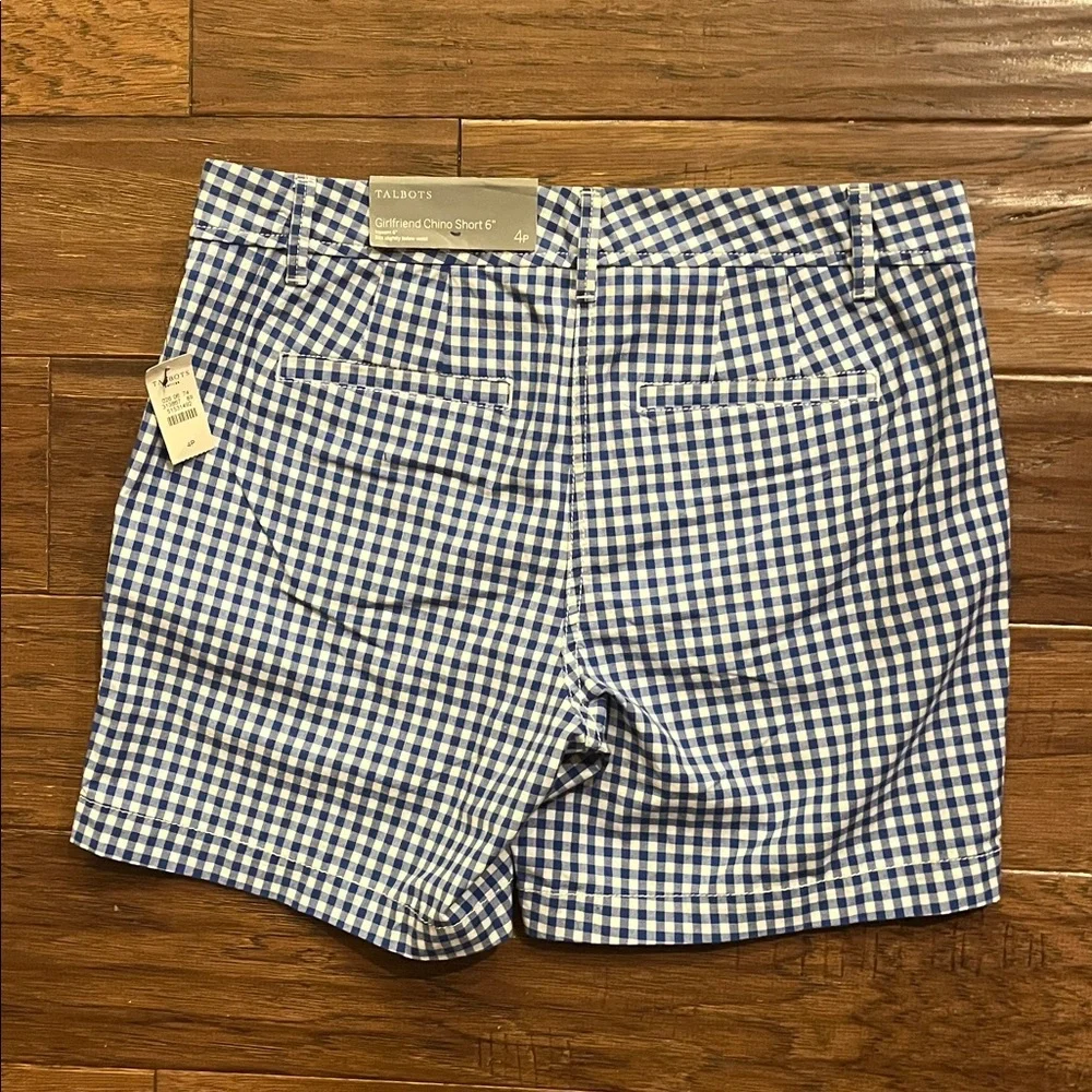 NWT Talbots Girlfriend Chino Shirts in Gingham Size 4P